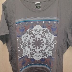 Star Wars Yoda Force Christmas Holiday Knit Sweater T-Shirt T-Shirt 2xl new